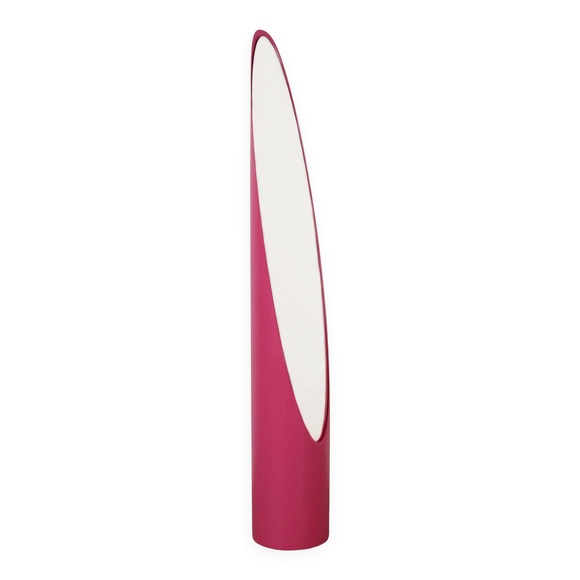 Lipstick mirror, pink, Italian design, 1970s, designer: Rodolfo Bonetto