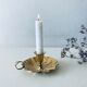Indian candle holder in golden brass