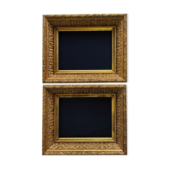 Pair of old frames Barbizon XIX° century for work of 17 / 23 cm