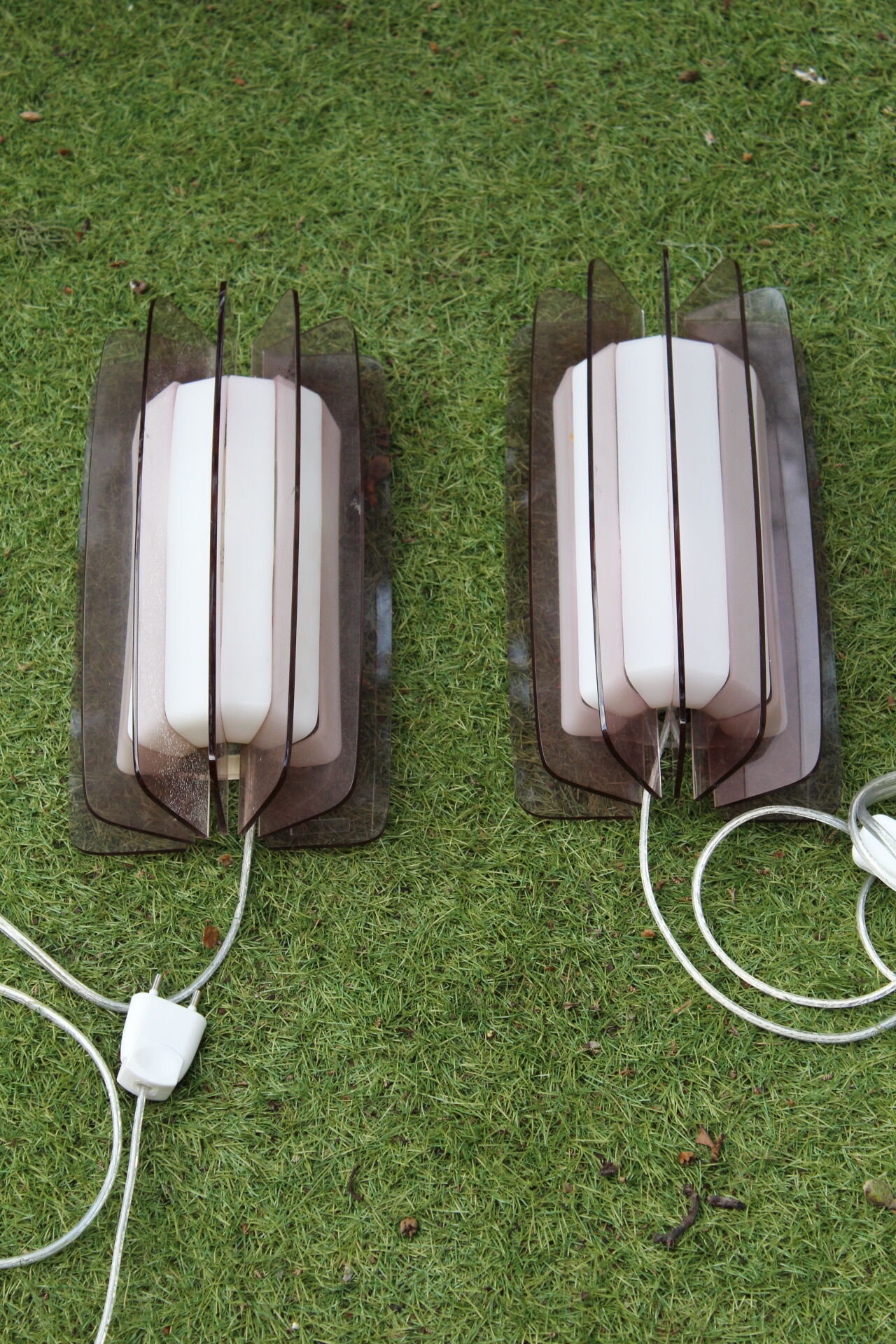 Set sconces Guzzini bagno vintage 70s