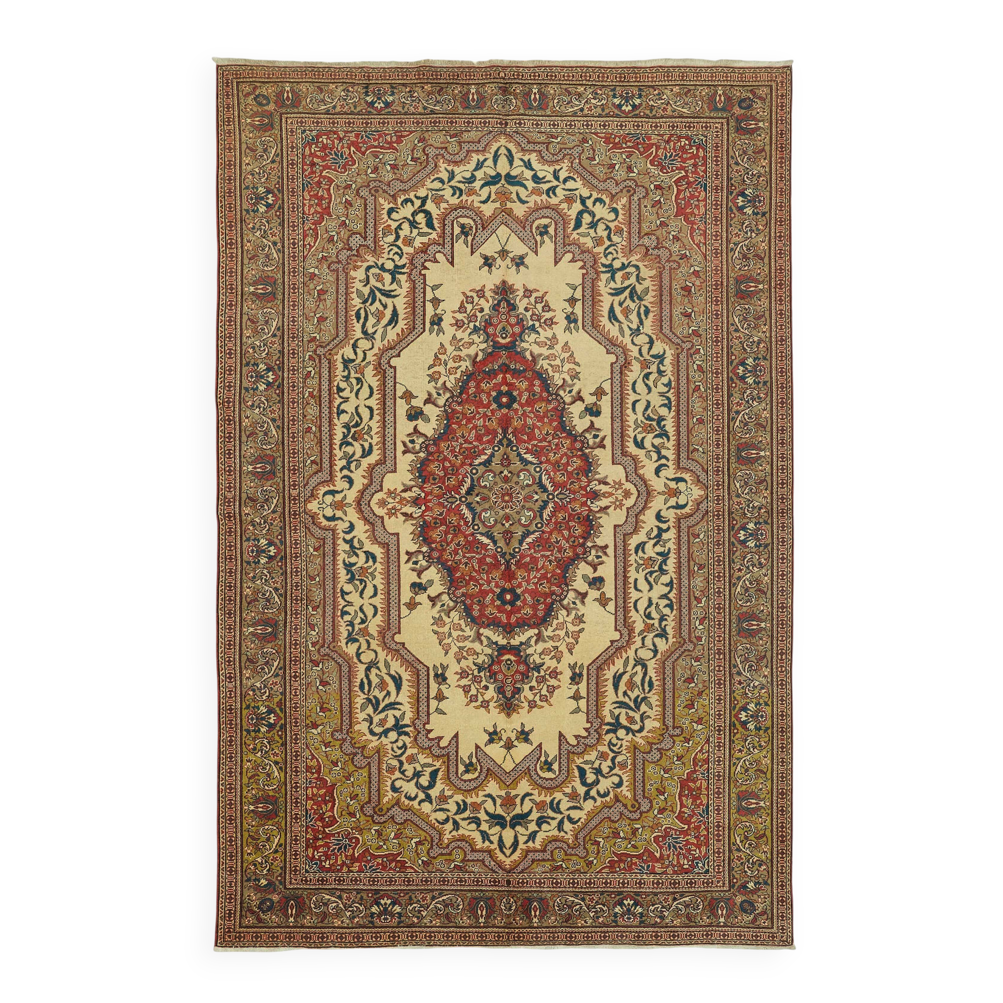 Turkish Wool Vintage Kayseri Rug 198 cm x 298 cm