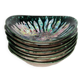 7 Morvan glazed earthenware salad bowls