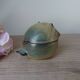 Vintage Japanese pottery owl sugar bowl 1970, zoomorphic owl sugar box