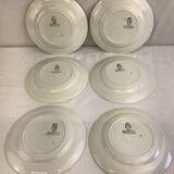6Digoin Sarreguemines dessert plates