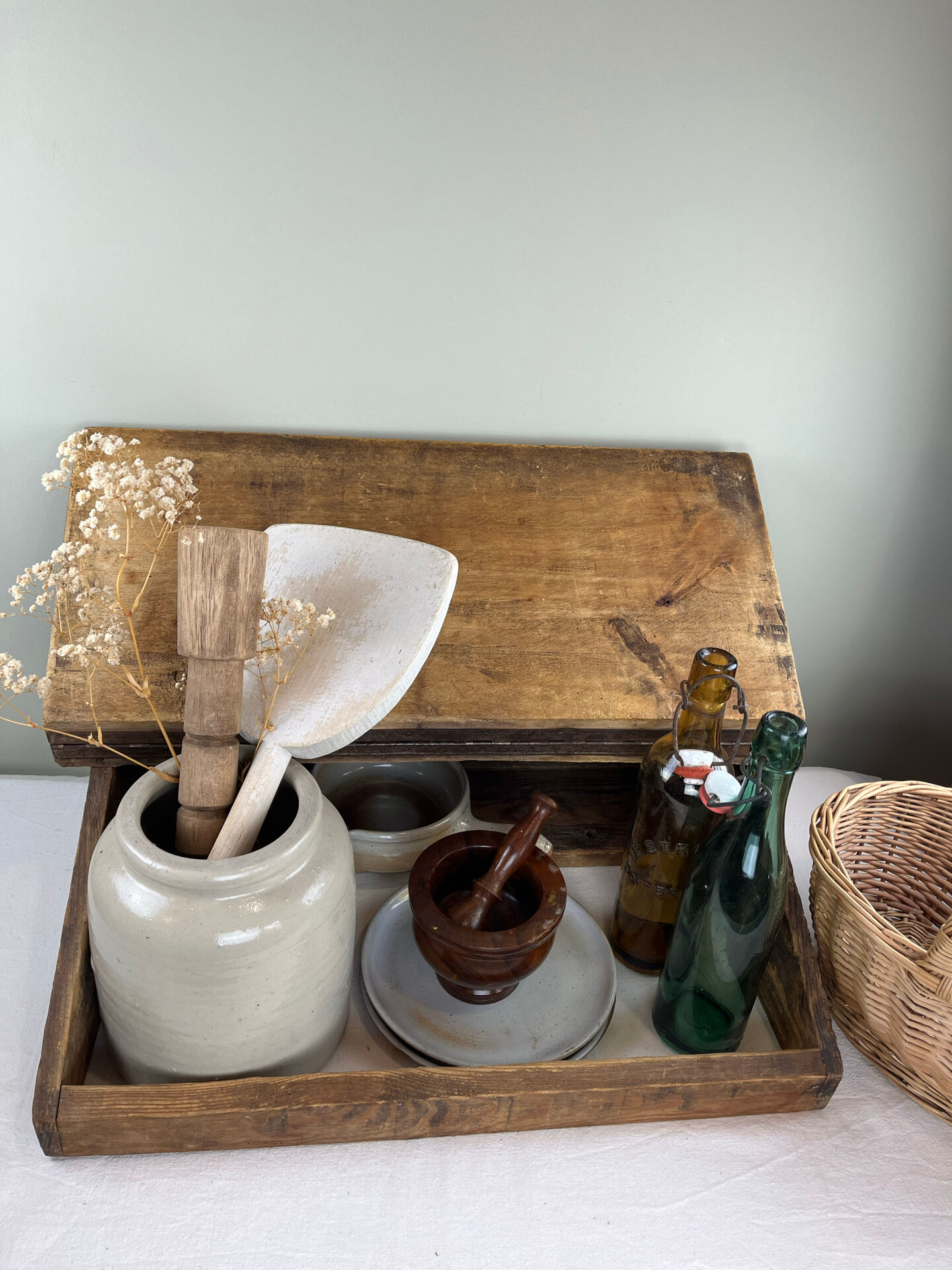 Antique wooden writing desk