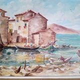 Seascape, oil on canvas signed Benoit and dated 13.5.71