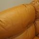Orange leather sofa, Space Age design, 1960s, production: Italy