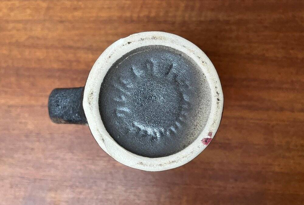 Brutalist Carafe Vase West German in Fat Lava Ceramic from the 1960s by Jopeko