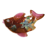 Colorful ceramic fish handcrafted pottery handmade retro kitch hand painted