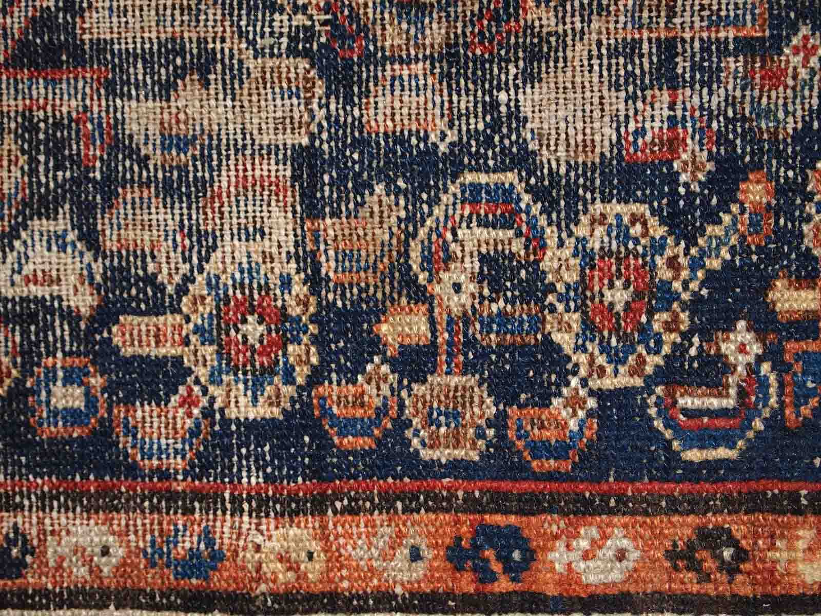 Ancient Persian carpet Malayer handmade 70cm x 93cm 1900s, 1C811