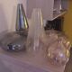 Suspension LED with 6 blown glass globes