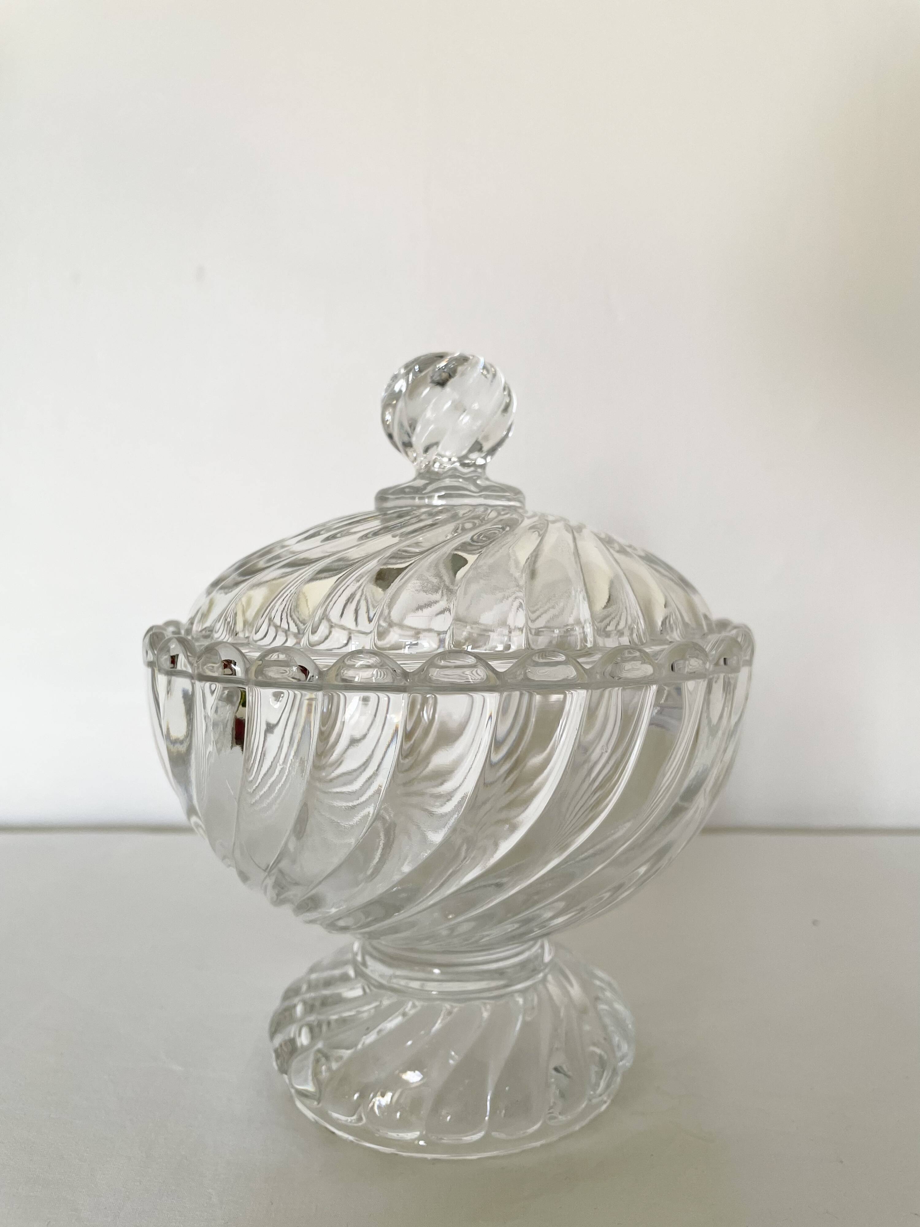 Baccarat crystal candy box, Bamboo model