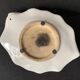 Mouse figurine plate in white enameled ceramic, signed