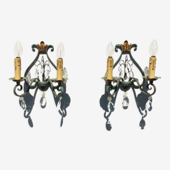 Pair of sconces Vintage neoclassical style 50s