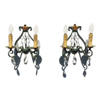 Pair of sconces Vintage neoclassical style 50s