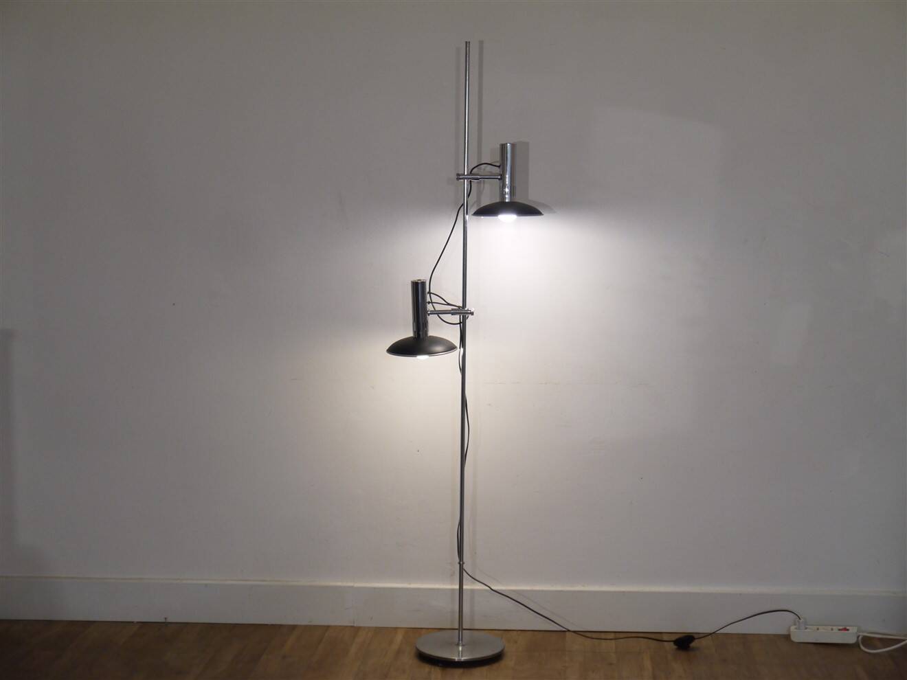 1970s double spotlight floor lamp in the style of Alain Richard