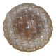 Wall-ceiling light in amber woven glass
