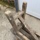 Pair of 2m solid oak wood farm benches for rustic farm table 1900