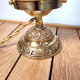 Vintage globe lamp in glass and brass