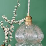 Vintage transparent glass suspension globe