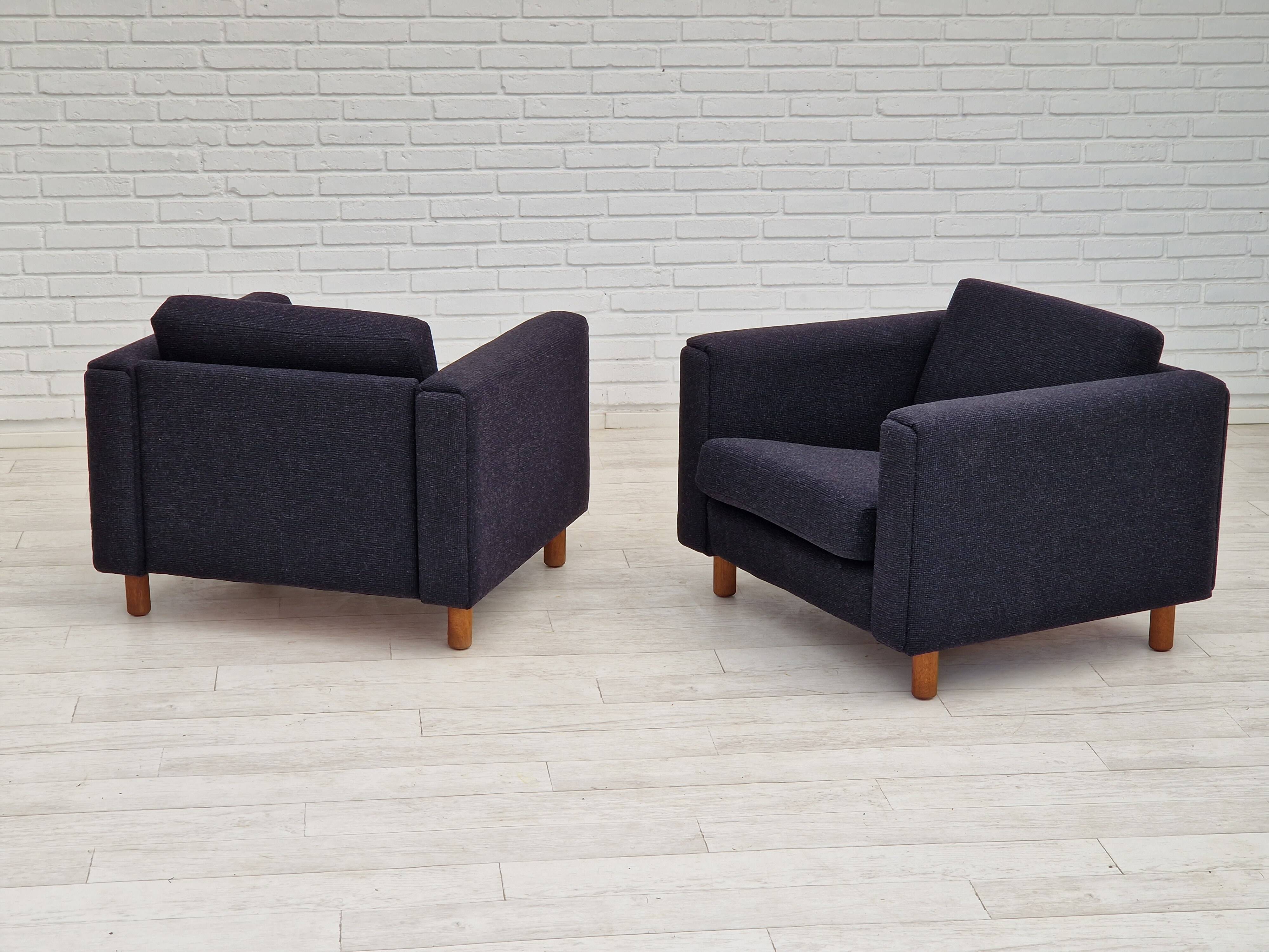 1970s, Danish design by H.J. Wegner, reupholstered armchair, model GE300.