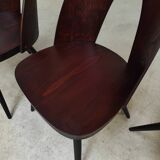 Set of 4 all-wood chairs by Antonin Suman for Tatra Nabytok