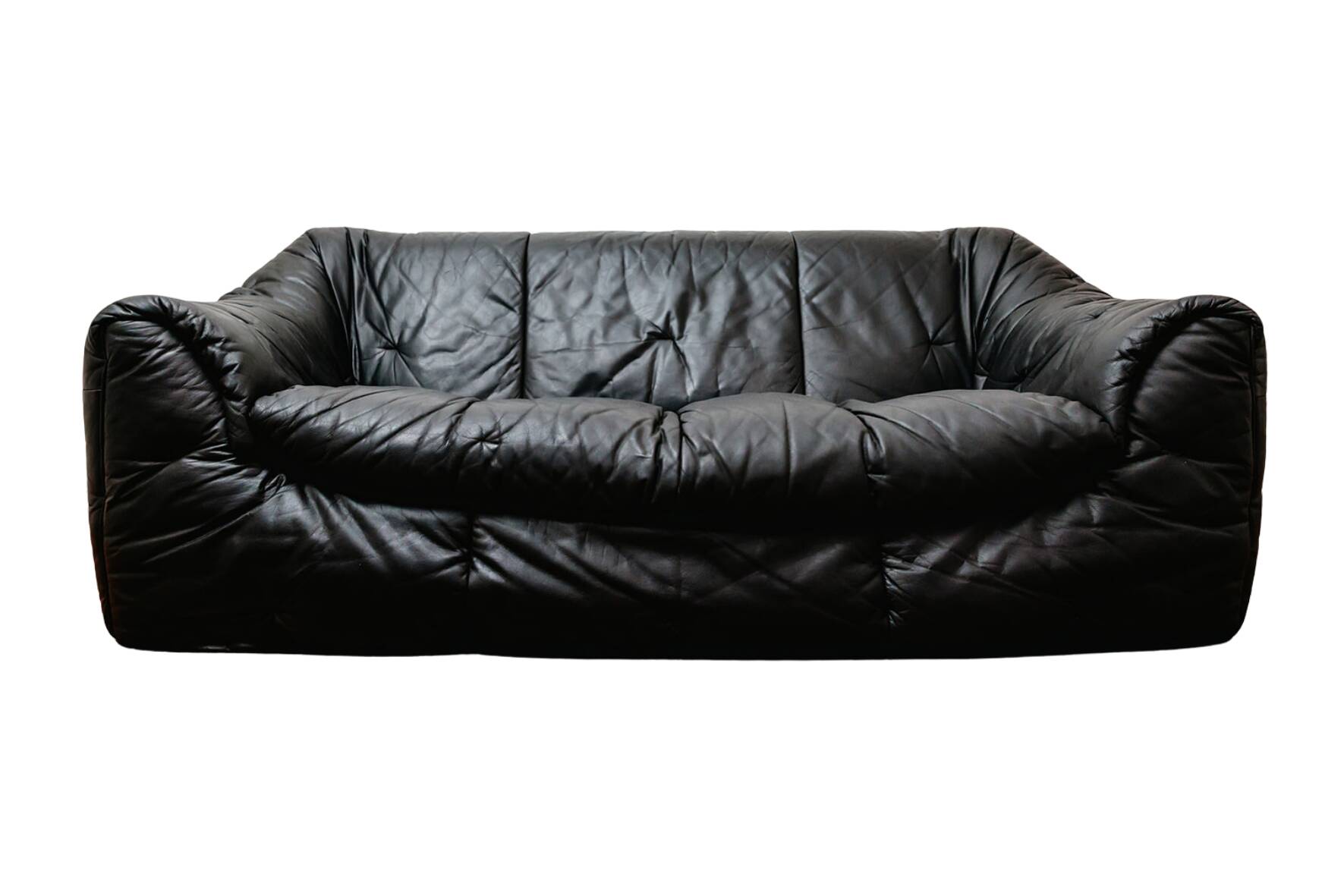 Leather Sloop sofa by Michel Ducaroy for Ligne Roset, France, 1970.