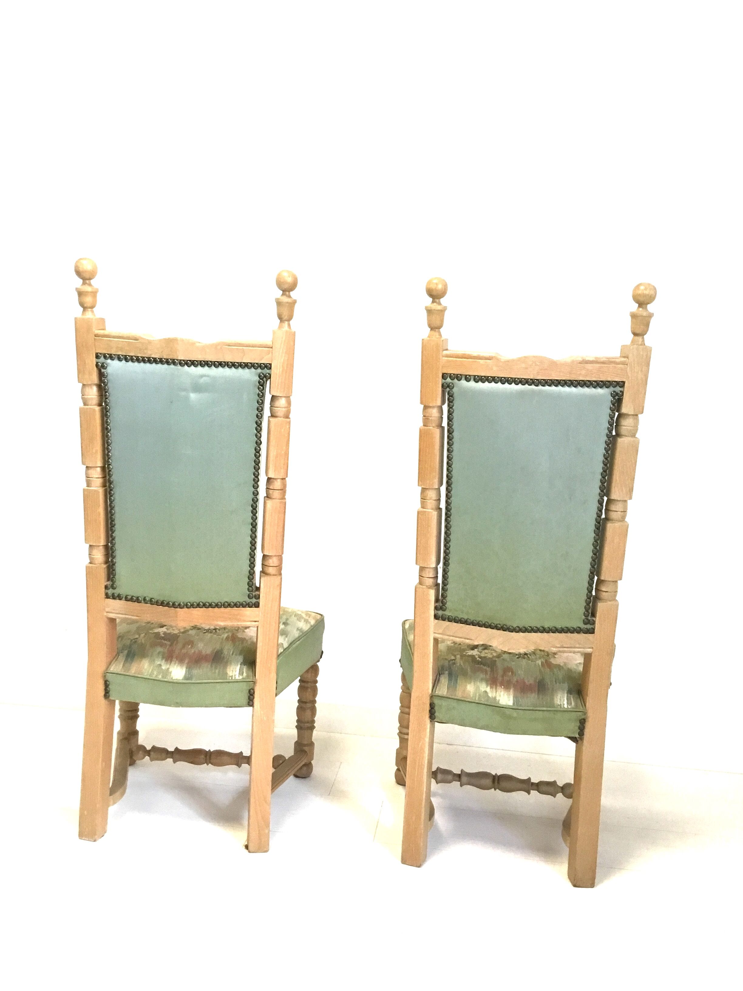 Paire de chaises de cheminée années 40