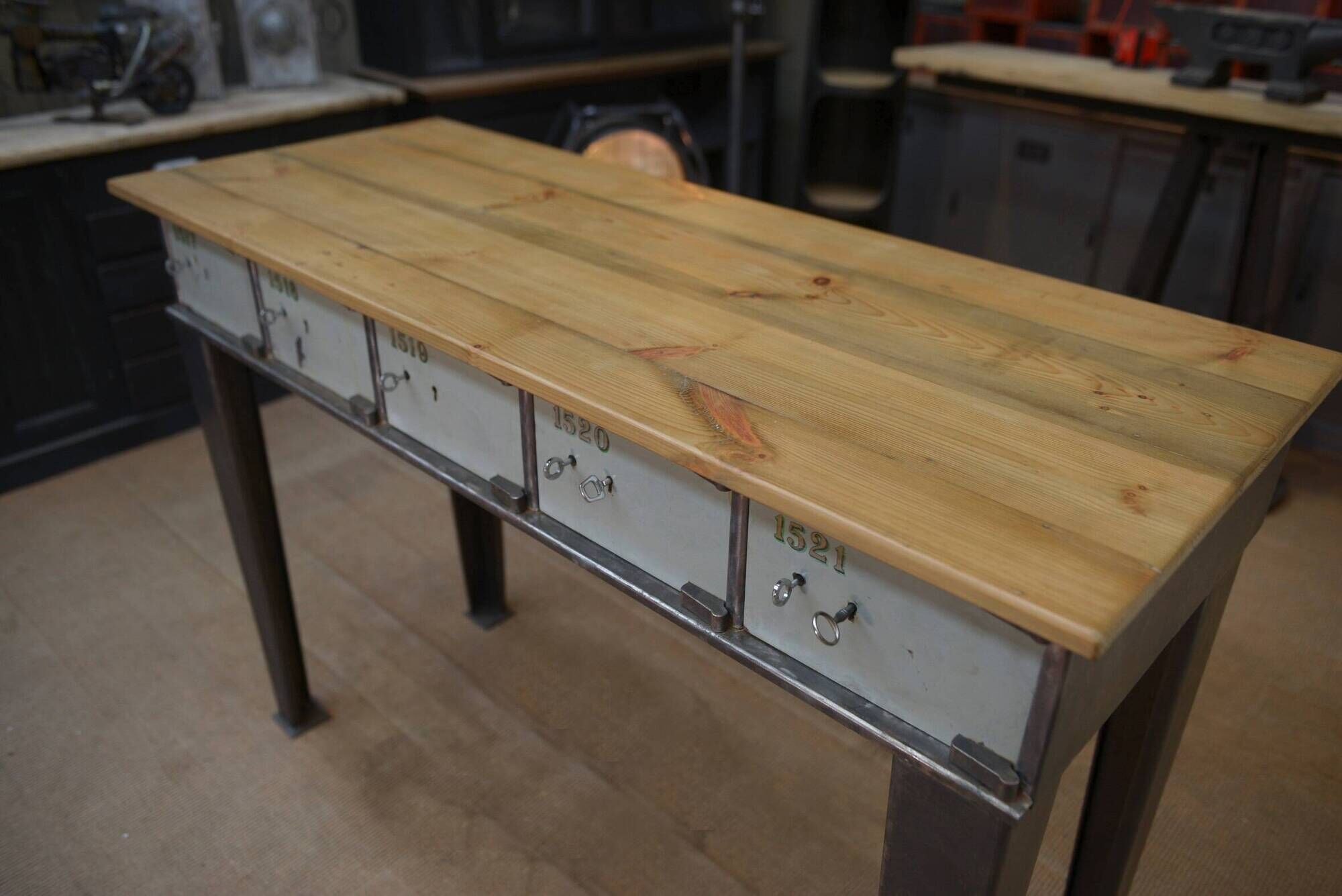 Console furniture from the Banque de France metal 1950