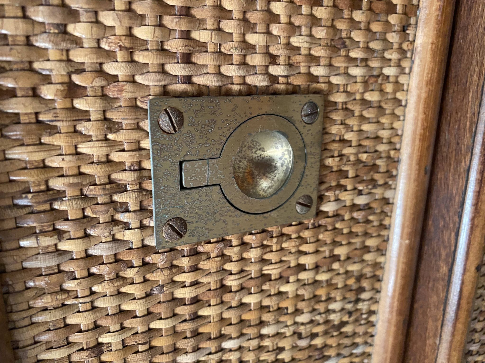 Dal Vera chest of drawers in woven rattan and bamboo 1970