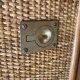 Dal Vera chest of drawers in woven rattan and bamboo 1970