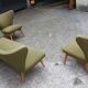 Sculptural sofa and 2 armchairs fifties sofa set