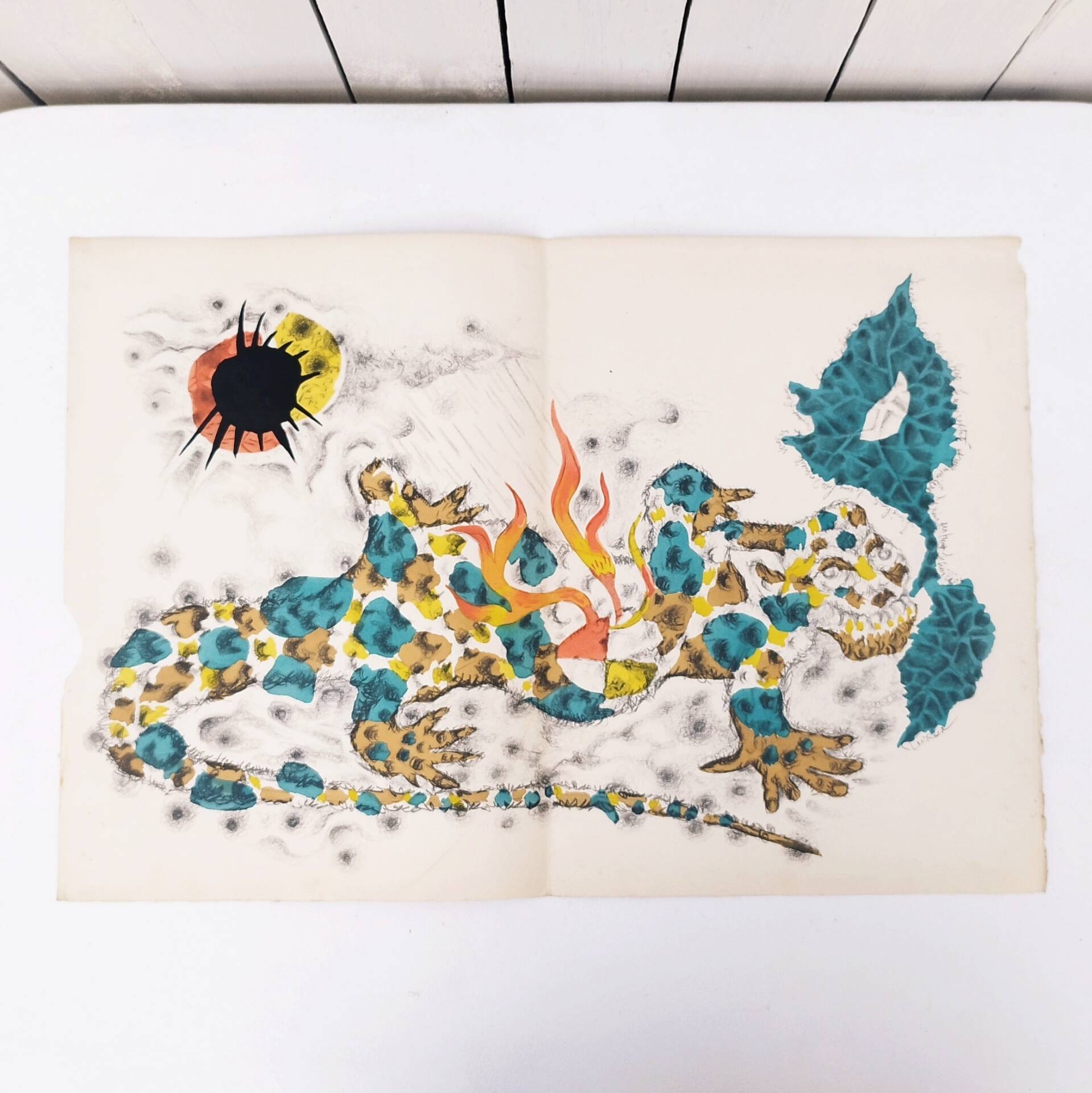 Lithograph Jean Lurçat collection vintage animality