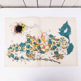 Lithograph Jean Lurçat collection vintage animality