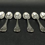 Set of 6 Christofle Marly model moka spoons – silver-plated – 10 cm