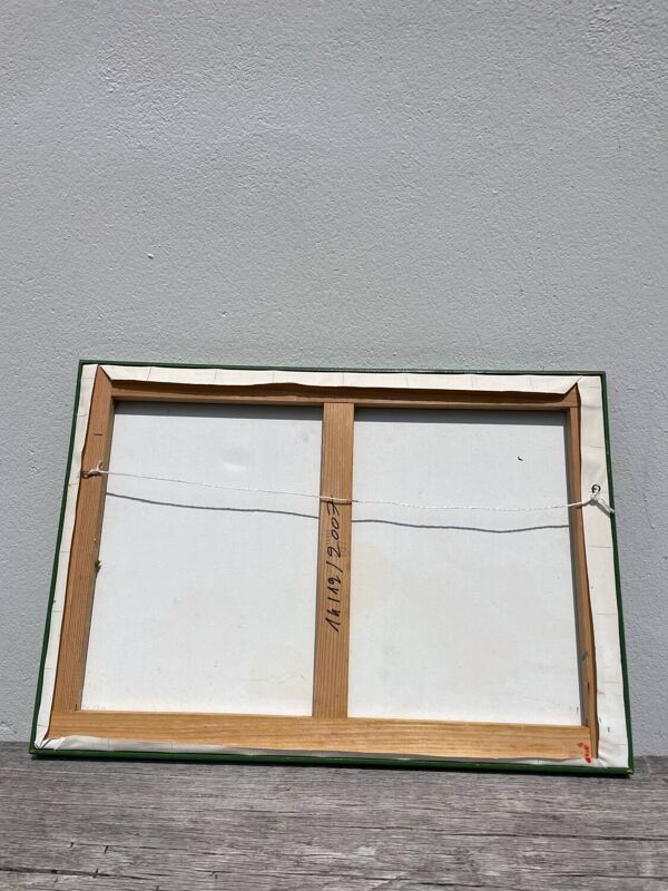 Nature morte au sabot et fruits / huile sur toile