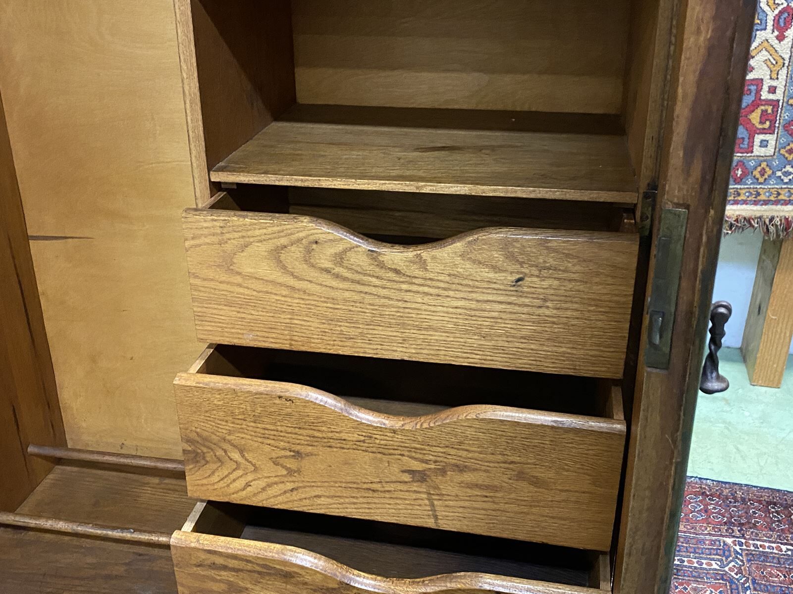 1930s English oak cabinet