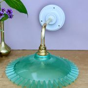 Applique coudée abat-jour vintage en plastique vert