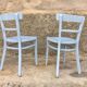 Pair of wooden chairs troquet