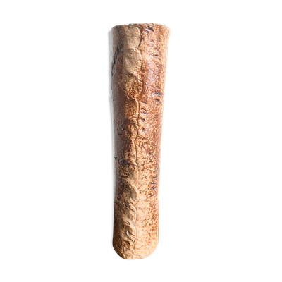 Vase soliflore en grès d'atelier décor épis de blé incisés, années 70