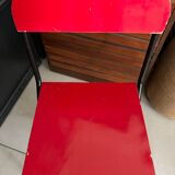 Vintage red children's desk and chair set