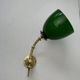 Antique articulated opaline wall light