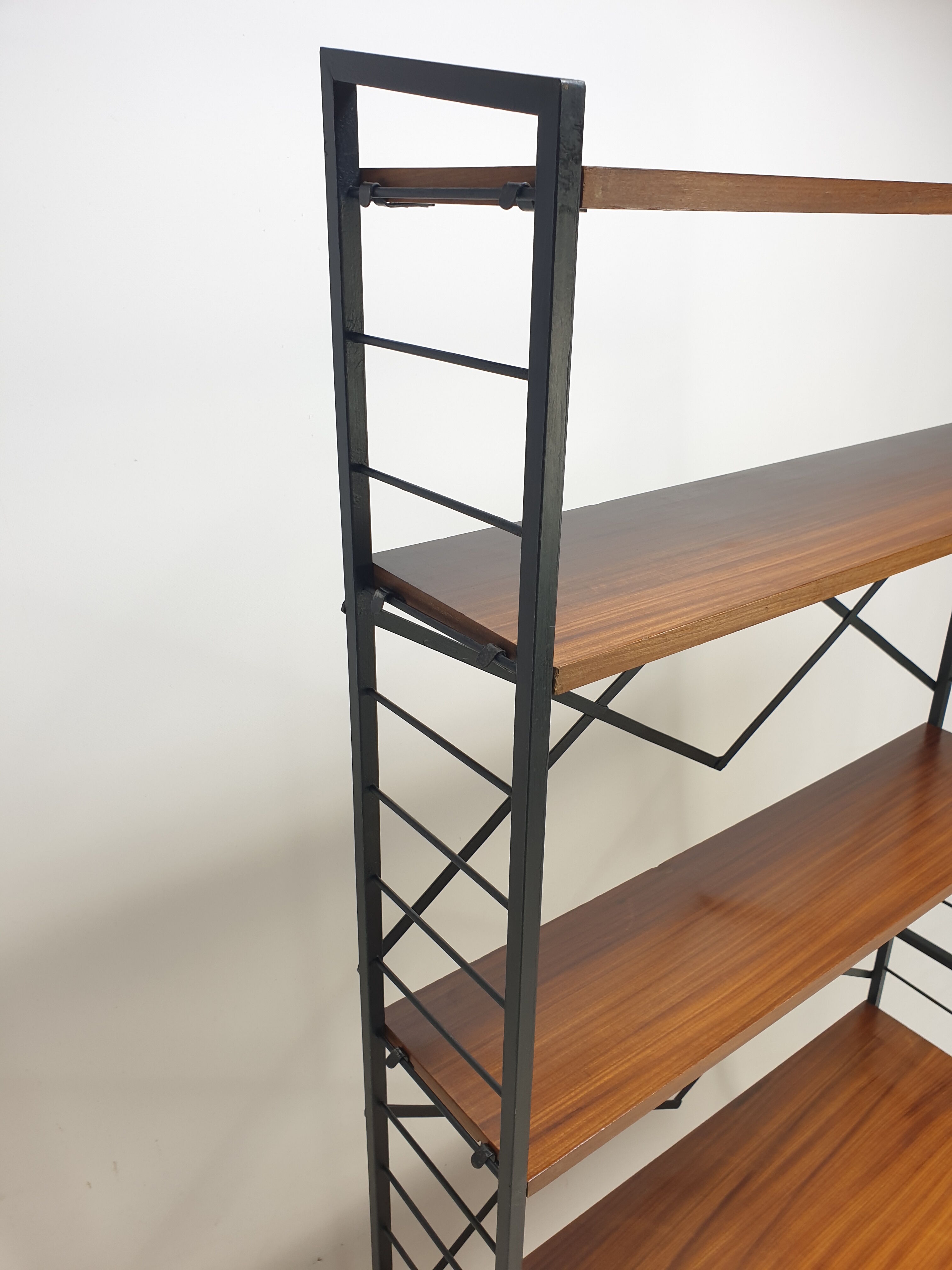 Italian Free Standing Teak Shelving Unit, 1950's