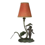 Early 1900 Art Nouveau Sculpture Table Lamp