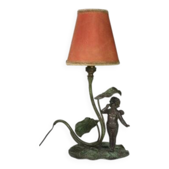 Early 1900 Art Nouveau Sculpture Table Lamp
