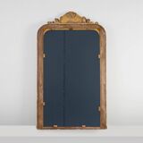 Baroque Mantel Mirror in Carved Wood and Gilded Plaster, France ca. 1850