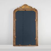 Baroque mantel mirror in carved wood and gilded plaster, France circa 1850.