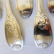 6 vintage silver metal forks punched 2106158