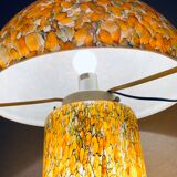 Orange mushroom lamp from Peill and Putzler, 1970s