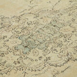 Handwoven unique anatolian beige carpet 212 cm x 300 cm